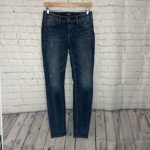 Silver‎ Jeans Co. Suki Mid Super Skinny Jeans size 29x31 Fluid Denim